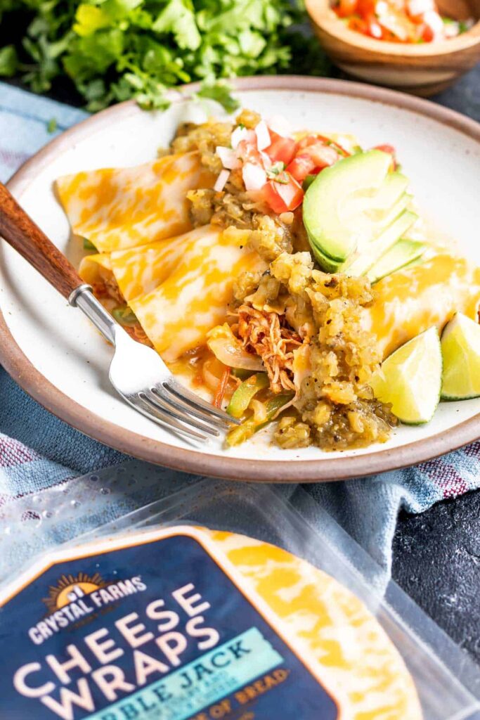 Cheese wrap lunch enchiladas